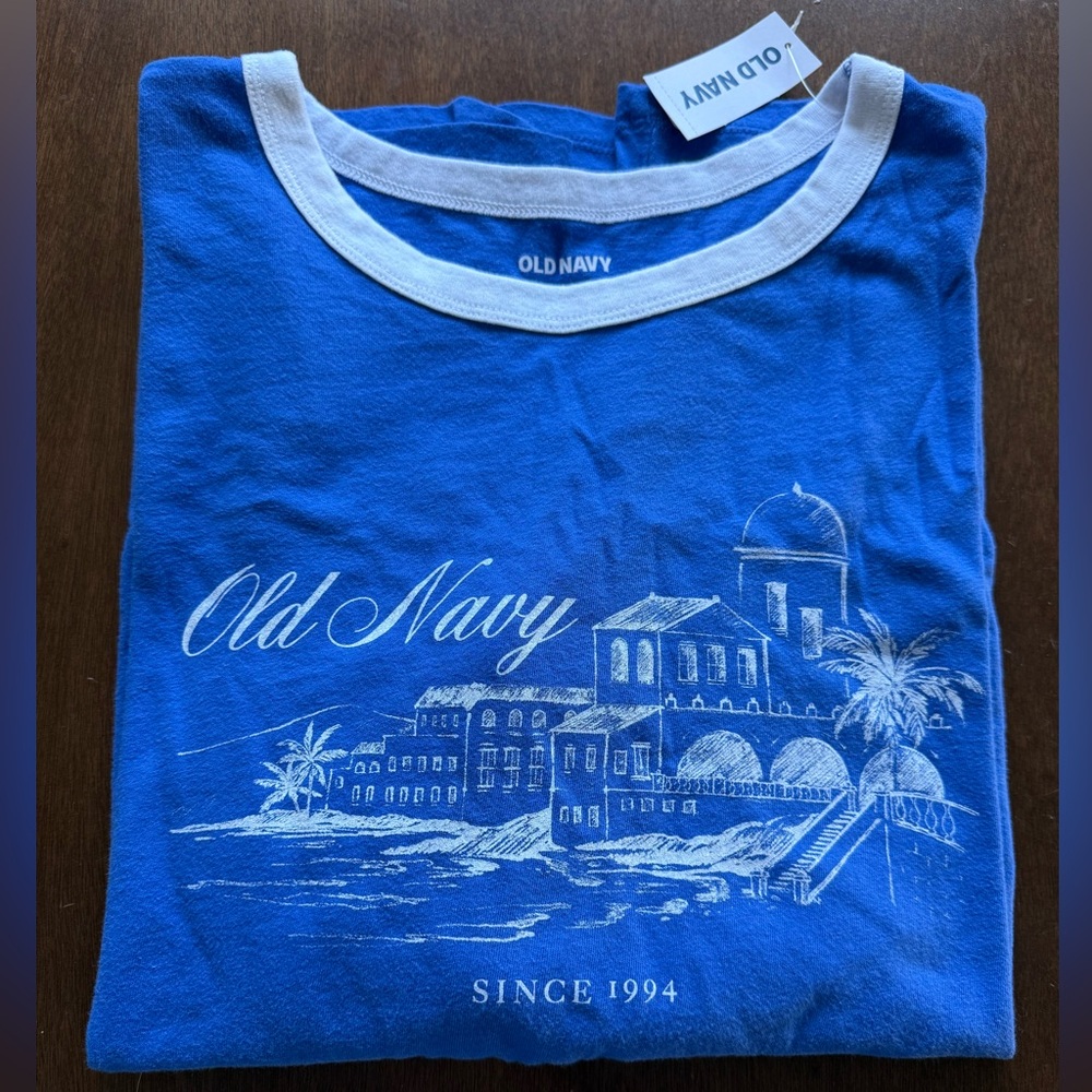 NWT- Brand New Old Navy Blue Everywear Tee
